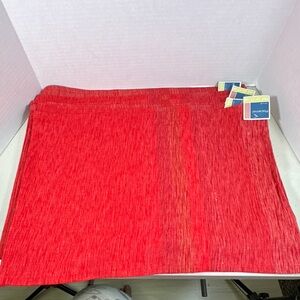 Set Of 6 red placemats from home collection 13 x 19” NWT